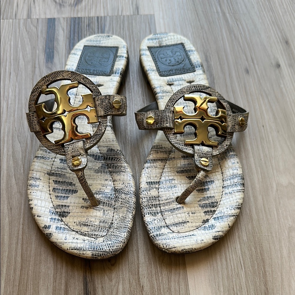 Chic Gold and Tan Sandals